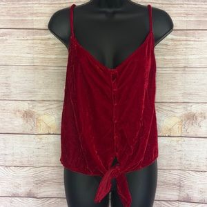 Forever 21 red velvet tank | 1X